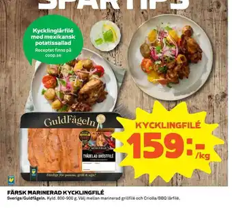 Coop Konsum Färsk marinerad kycklingfilé erbjuda