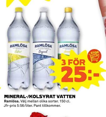 Stora Coop Mineral-/kolsyrat vatten erbjuda