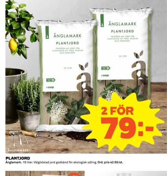 Coop Änglamark plantjord erbjuda