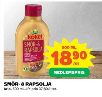 Coop Arla köket smör & rapsolja erbjuda