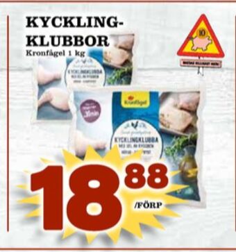 Matdax Kronfågel kycklingklubbor erbjuda