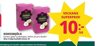 Tempo Garant kokosmjölk erbjuda