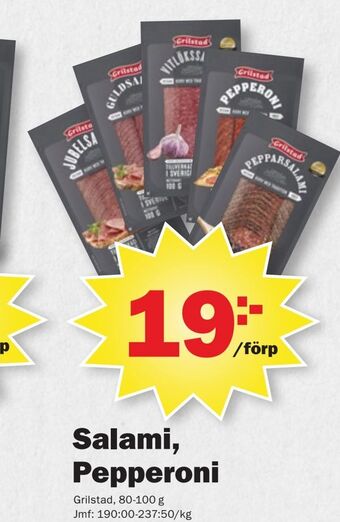 Pekås Salami, Pepperoni erbjuda