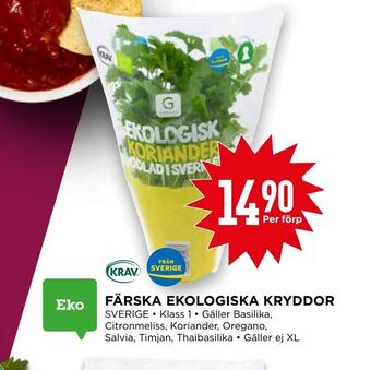 Willys Färska ekologiska kryddor erbjuda