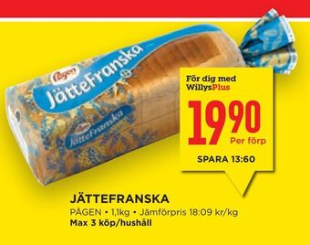 Willys Hemma Jättefranska erbjuda