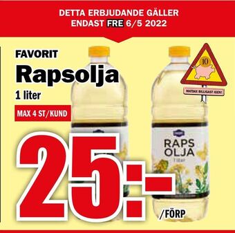 Matdax Rapsolja erbjuda