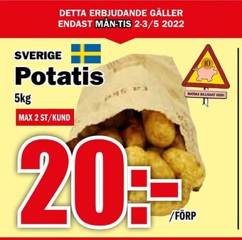 Matdax Potatis erbjuda