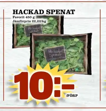 Matvärlden Tensta Hackad spenat erbjuda