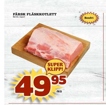 Nya Pulsen Färsk fläskkotlett erbjuda