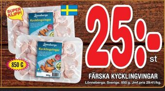 Nya Pulsen Färska kycklingvingar erbjuda