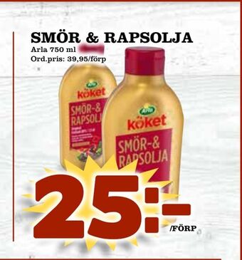 Supergrossen Smör & rapsolja erbjuda