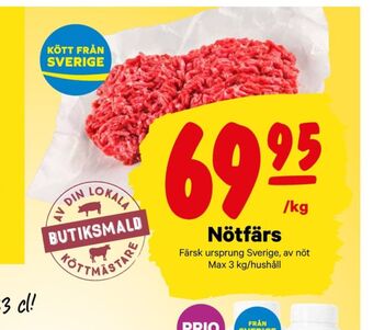 City Gross nötfärs erbjuda