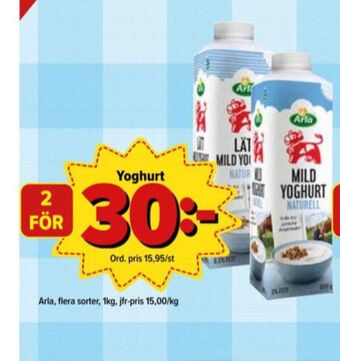 Östenssons Arla yoghurt erbjuda