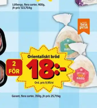 Östenssons Garant tunnbröd erbjuda