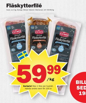 Pekås Scan fläskytterfilé erbjuda