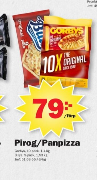 Pekås Billys pizza erbjuda