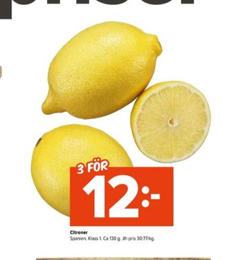 Coop Extra Coop citroner erbjuda