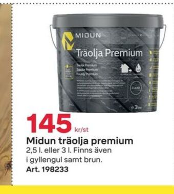 Byggmax Midun träolja erbjuda
