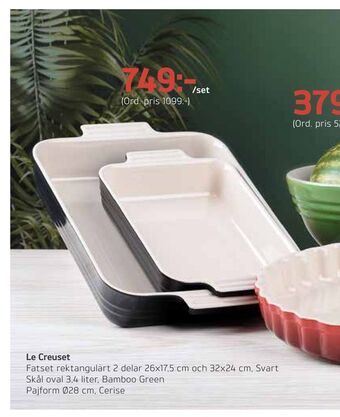 Önska Le Creuset erbjuda