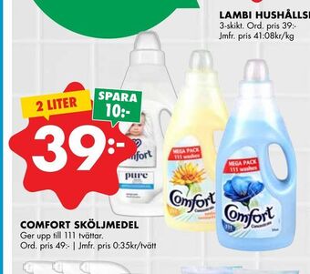 ÖoB Comfort sköljmedel erbjuda