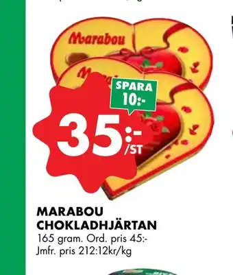 ÖoB Marabou chokladhjärtan erbjuda