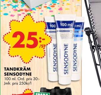 ÖoB Sensodyne tandkräm erbjuda
