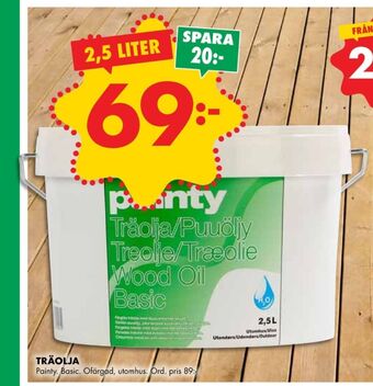 ÖoB Painty träolja erbjuda