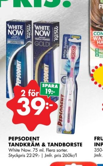 ÖoB Pepsodent tandkräm erbjuda