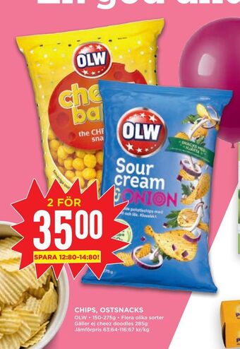 Willys Hemma Chips, ostsnacks erbjuda