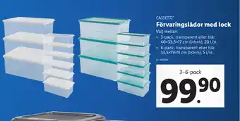 Lidl Förvaringslådor med lock 3-6-pack erbjuda