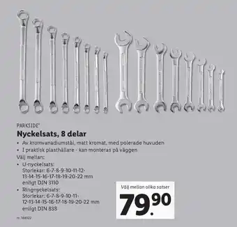 Lidl Nyckelsats 8 delar erbjuda
