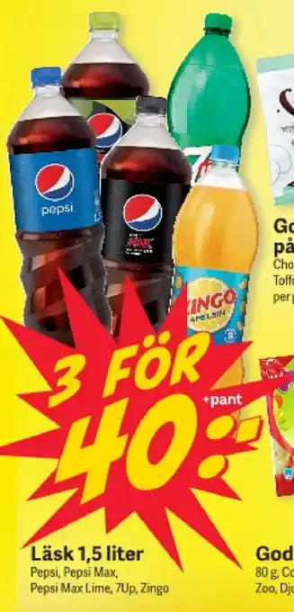 DollarStore Läsk 3x1,5l erbjuda