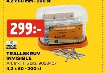 Jem&Fix Trallskruv Invisible 200st erbjuda