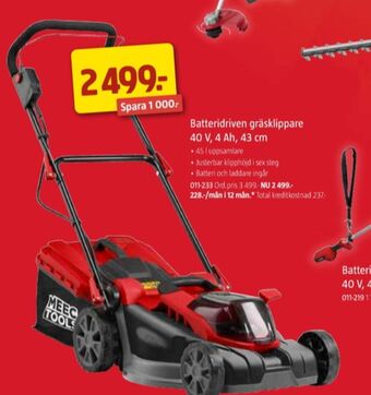 Jula Meec tools gräsklippare erbjuda