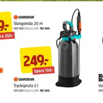 Jula Gardena tryckspruta erbjuda