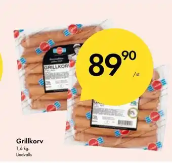 Snabbgross Lindvalls Grillkorv 1,6 kg erbjuda