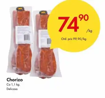 Snabbgross Delicasa Chorizo 1,1 kg erbjuda