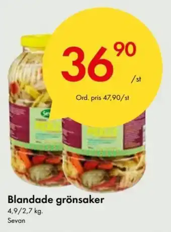 Sevan Blandade grönsaker 4,9/2,7 kg