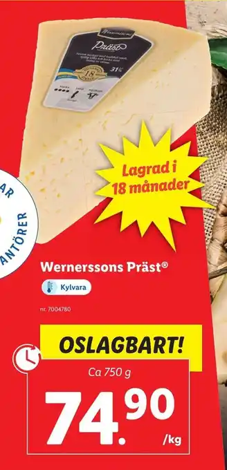 Lidl Wernerssons Präst® erbjuda