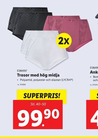 Lidl Trosor med hög midja erbjuda