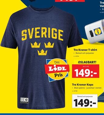 Lidl Tre Kronor T-shirt erbjuda
