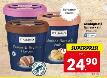 Lidl Gräddglass i italiensk stil erbjuda