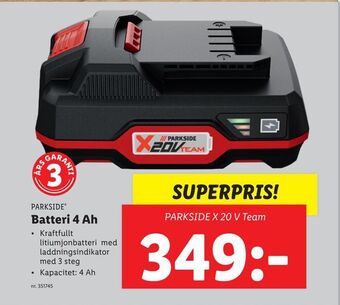 Lidl Batteri 4 Ah erbjuda