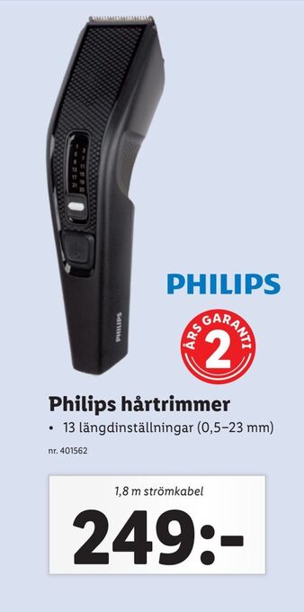 Philips hårtrimmer