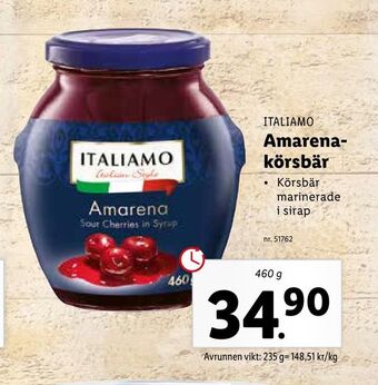 Lidl Amarena- körsbär erbjuda