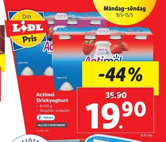Lidl Actimel Drickyoghurt erbjuda