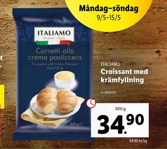 Lidl Croissant med krämfyllning erbjuda