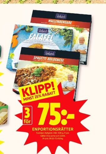 ICA Kvantum Dafgårds färdigrätter erbjuda