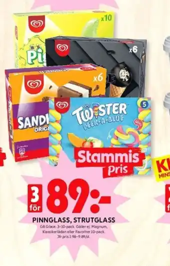 ICA Kvantum Gb twister glasspinnar erbjuda