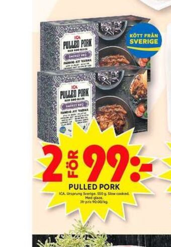 ICA Maxi Ica pulled pork erbjuda